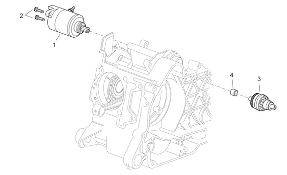 Motor Anlasser - Aprilia Atlantic 125ccm 4T LC 2006- ZD4SPD