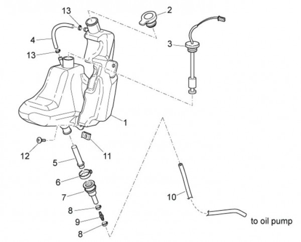 Fahrgestell Öltank - Aprilia SR 50ccm 2T LC 2008- ZD4VFD00