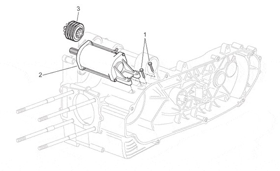 Motor Anlasser - Aprilia Atlantic 500ccm 4T LC 2001- ZD4PT