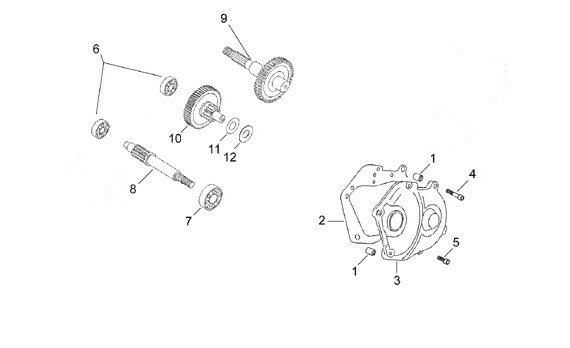 Motor Getriebe - Aprilia SR 50ccm 2T AC 1997- ZD4LY
