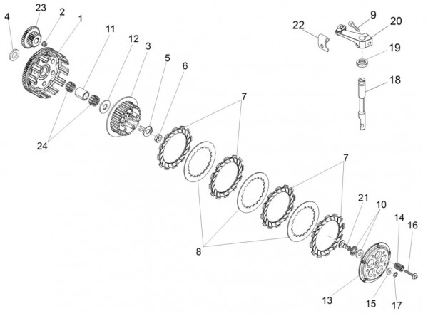 Motor Kupplung - Aprilia SX 50ccm 2T LC 2016- ZD4PV