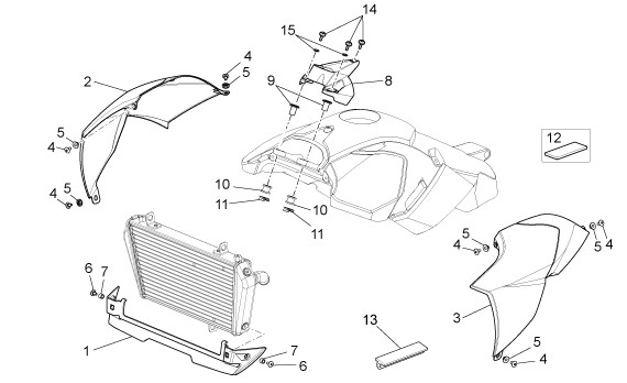 Fahrgestell Verkleidungen vorn - Aprilia Dorsoduro 750ccm 4T LC 2008- ZD4SM000