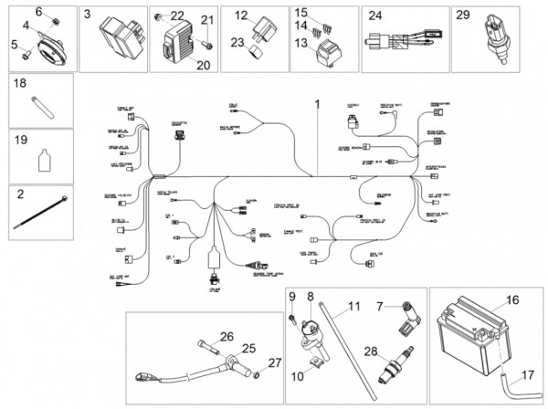 Elektrische Anlage elektrische Anlage - Aprilia SX 50ccm 2T LC 2018- ZD4KKB01