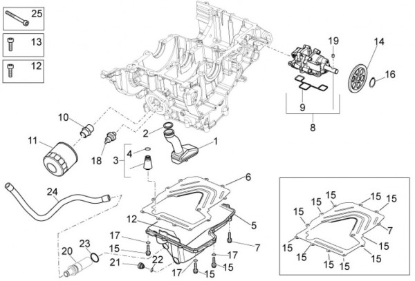 Motor Ölfilter - Aprilia Tuono V4 1100ccm 4T LC 2015- ZD4TYH00