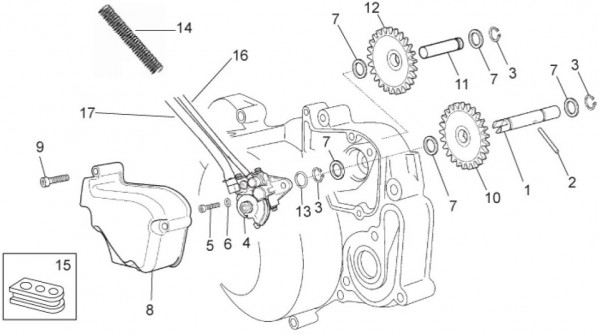 Motor Ölpumpe - Aprilia SX 50ccm 2T LC 2014- ZD4PVG01