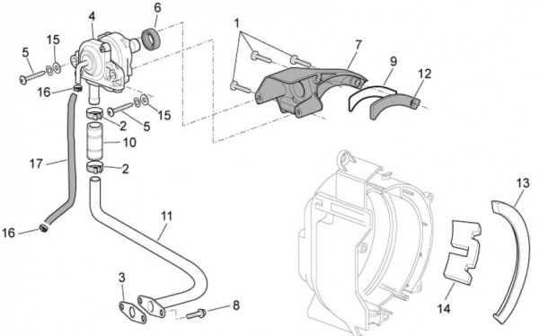 Motor Sekundärluftsystem - Aprilia Atlantic 125ccm 4T LC 2011- ZD4SPD