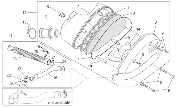 Motor Luftfilter - Aprilia SR 50ccm 2T AC 2000- ZD4RLA