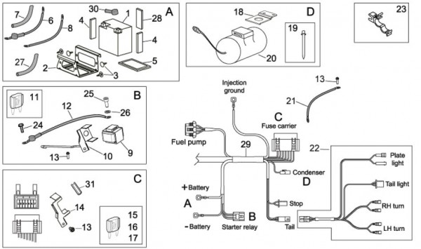 Elektrische Anlage elektrische Anlage II - Aprilia SXV 450ccm 4T LC 2011- ZD4VSU40
