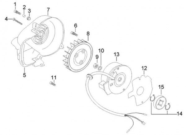 Motor Lichtmaschine - Aprilia SR 50ccm 2T AC 1996- ZD4MR