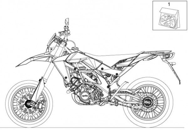 Fahrgestell Dekore - Aprilia SXV 550ccm 4T LC 2013- ZD4VSU51