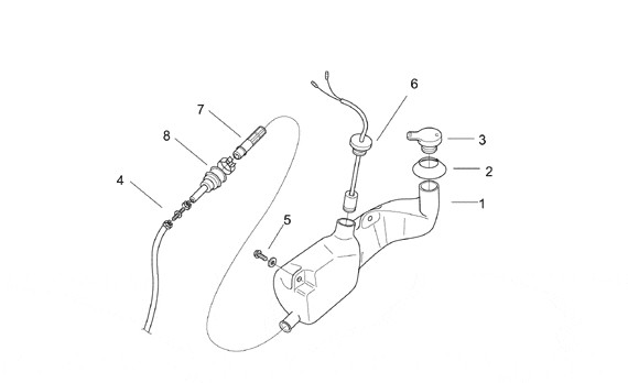 Fahrgestell Öltank - Aprilia SR 50ccm 2T AC 2002- ZD4LY