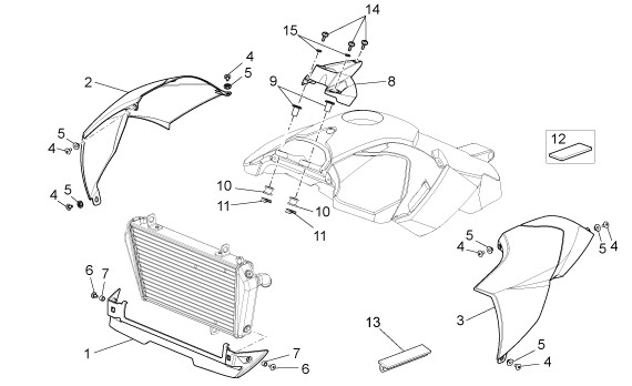 Fahrgestell Verkleidungen vorn - Aprilia Dorsoduro 750ccm 4T LC 2009- ZD4SM000