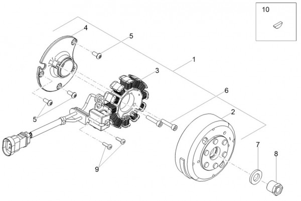 Motor Lichtmaschine - Aprilia SX 50ccm 2T LC 2018- ZD4KKB01