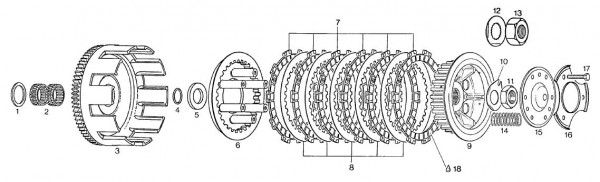 Motor Kupplung - Aprilia AF1 125ccm 2T LC 1993- ZD4FM