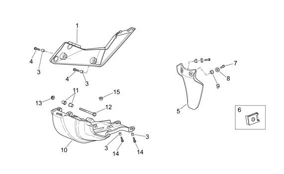 Fahrgestell Spoiler - Aprilia SXV 550ccm 4T LC 2006- ZD4VSS