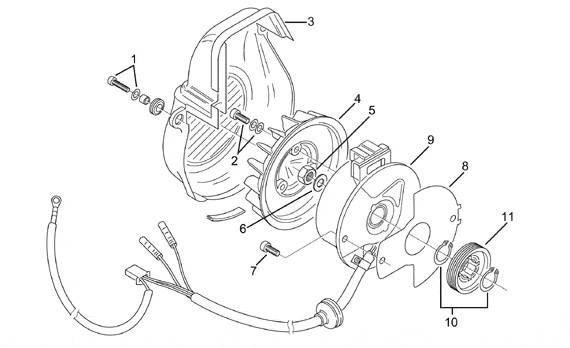 Motor Lichtmaschine - Aprilia Amico 50ccm 2T AC 1993- HD