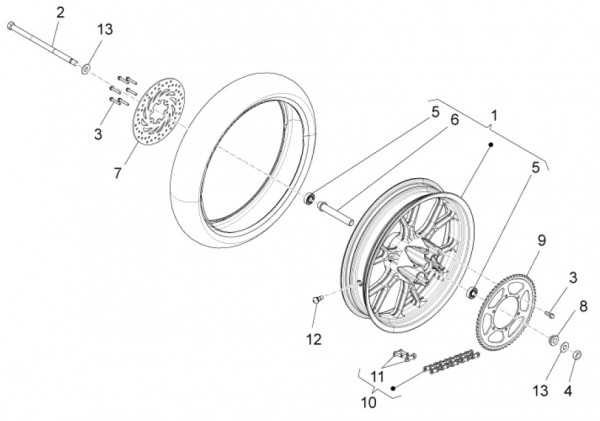 Radaufhängung Hinterrad - Aprilia SX 50ccm 2T LC 2016- ZD4SWA00