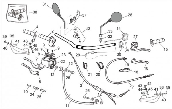 Lenker Lenker - Aprilia SX 50ccm 2T LC 2009- ZD4PV