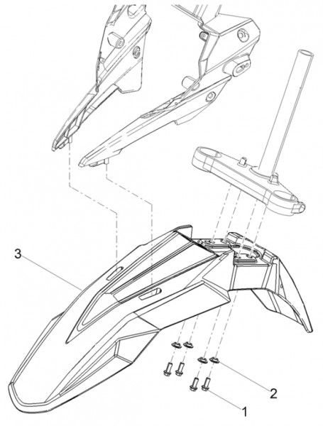 Fahrgestell Kotflügel vorn - Aprilia SX 50ccm 2T LC 2018- ZD4KKB01