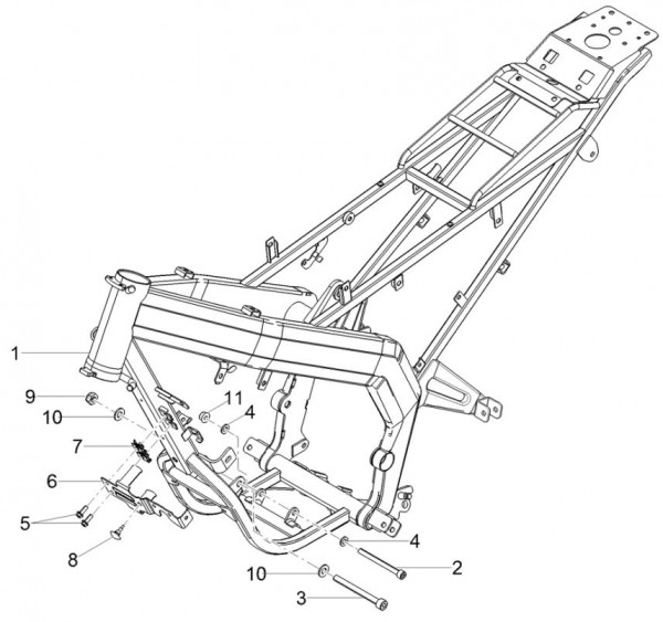 Fahrgestell Rahmen - Aprilia SX 50ccm 2T LC 2018- ZD4KKB03