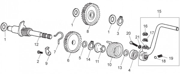 Motor Kickstarter - Aprilia SX 50ccm 2T LC 2014- ZD4PVG01