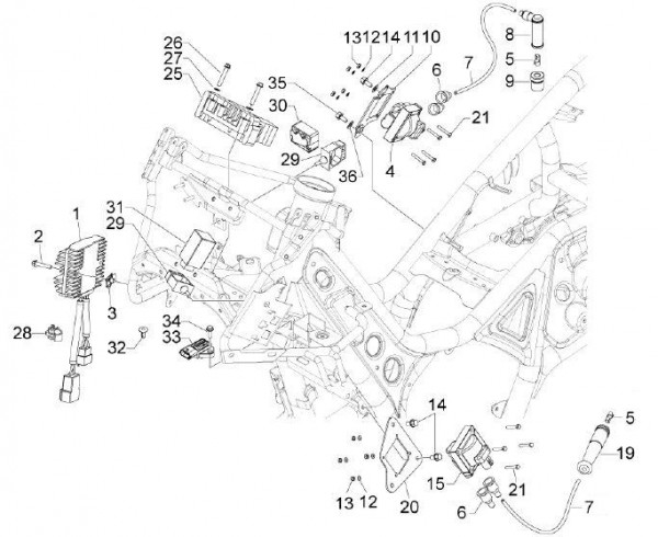 Elektrische Anlage Regler - Aprilia SRV 850ccm 4T 8V LC 2012- ZAPM55103