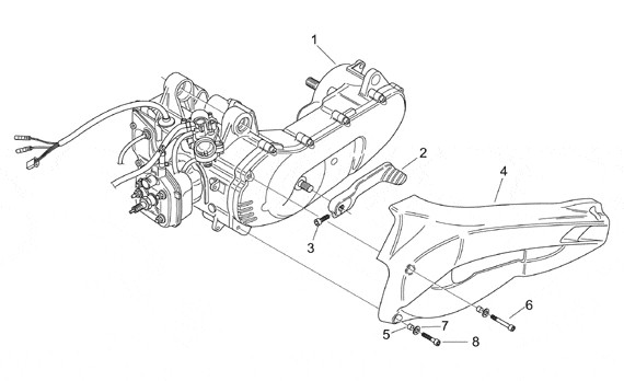 Motor Motor - Aprilia Area 51 50ccm 2T LC 1999- ZD4MY