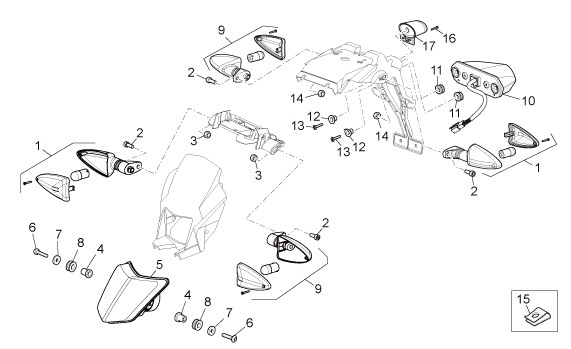 Elektrische Anlage Scheinwerfer - Aprilia SX 125ccm 2T LC 2008- ZD4SXA00