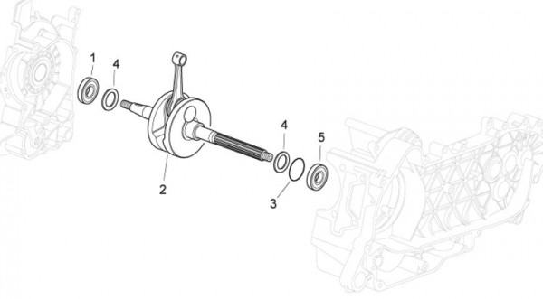 Motor Kurbelwelle - Aprilia Atlantic 125ccm 4T LC 2011- ZD4SPD