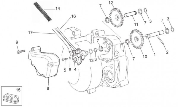 Motor Ölpumpe - Aprilia SX 50ccm 2T LC 2014- ZD4PVL