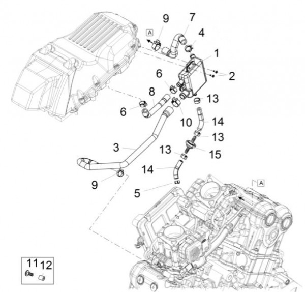 Motor Blow by - Aprilia Caponord 1200ccm 4T 8V LC 2016- ZD4VK000