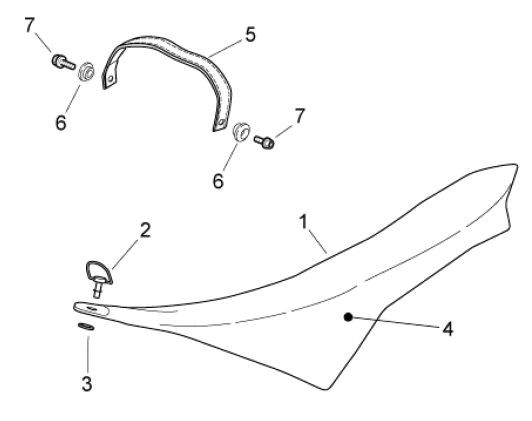 Fahrgestell Sitz - Aprilia SXV 450ccm 4T LC 2011- ZD4VSU40