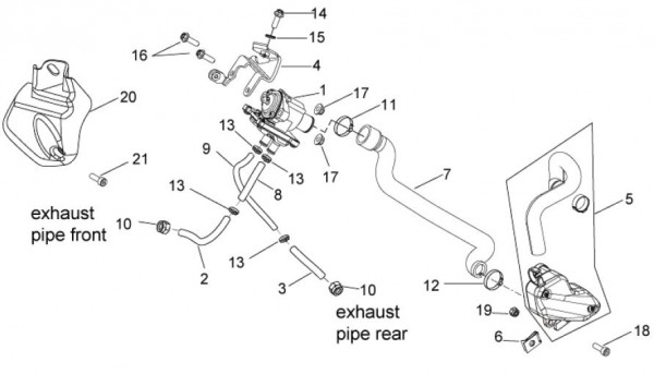 Motor Sekundärluftsystem - Aprilia SXV 450ccm 4T LC 2011- ZD4VSU40