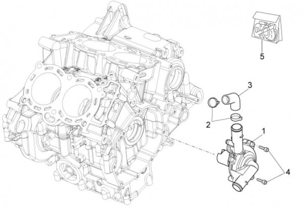 Motor Wasserpumpe - Aprilia Tuono V4 R 1000ccm 4T LC 2011- ZD4TY000