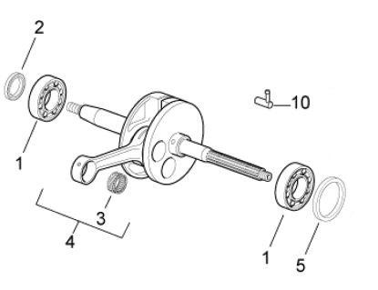 Motor Kurbelwelle - Aprilia SR 50ccm 2T LC 2012- ZD4VFD00