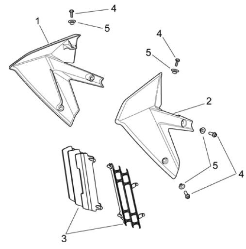 Fahrgestell Verkleidungen vorn - Aprilia SXV 550ccm 4T LC 2011- ZD4VSU50