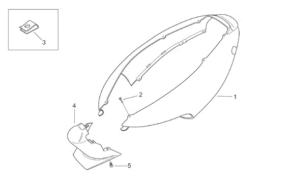 Fahrgestell Seitenverkleidungen - Aprilia SR 50ccm 2T AC 2000- ZD4RLA