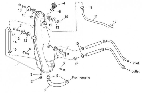Fahrgestell Öltank - Aprilia SXV 550ccm 4T LC 2010- ZD4VSU51