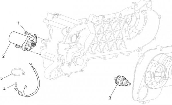 Motor Anlasser - Aprilia SR 50ccm 2T LC 2014- ZD4VFD00