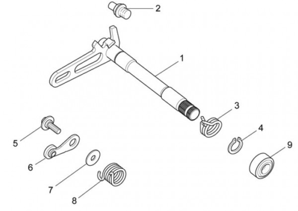 Motor Schaltgabel - Aprilia SXV 550ccm 4T LC 2011- ZD4VSU50