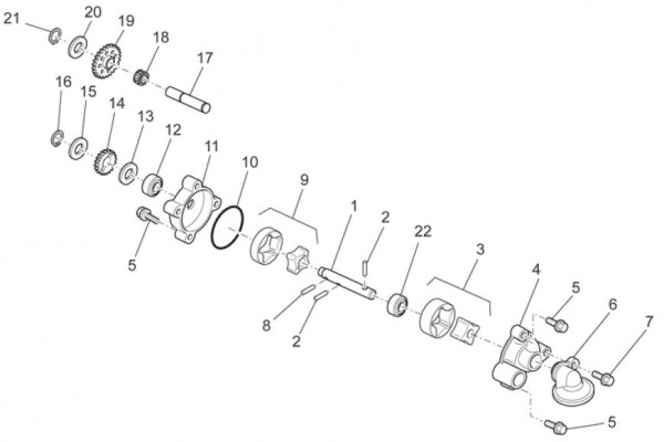 Motor Ölpumpe - Aprilia SXV 450ccm 4T LC 2011- ZD4VSU40