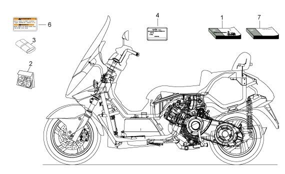 Fahrgestell Dekore - Aprilia Atlantic 500ccm 4T LC 2001- ZD4PT