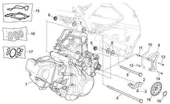 Motor Motor - Aprilia SXV 450ccm 4T LC 2009- ZD4VSR