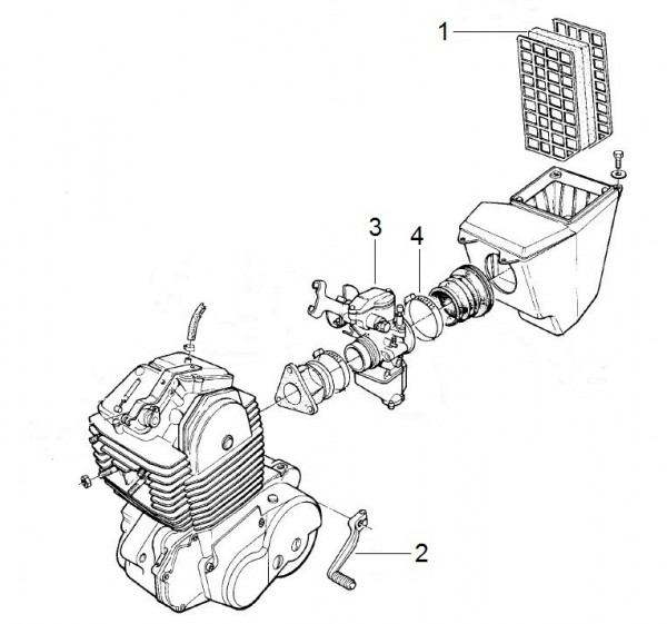 Motor Motor - Aprilia Tuareg Wind 350ccm 4T AC 1988- Tuareg