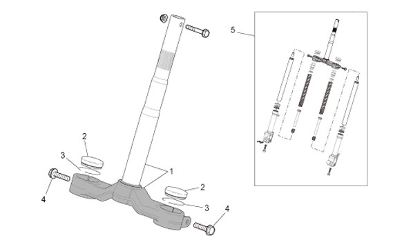 Radaufhängung Gabelbrücke oben - Aprilia SR 50ccm 2T LC 2010- ZD4VFD00