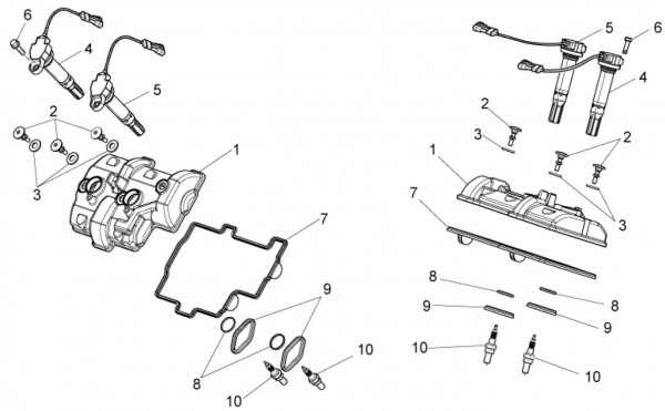 Motor Ventildeckel - Aprilia Tuono V4 1100ccm 4T LC 2018- ZD4KGA00