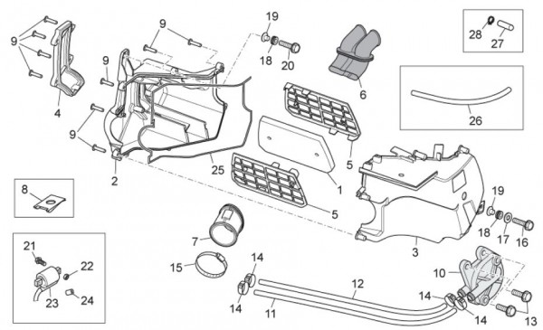Motor Luftfilter - Aprilia SX 125ccm 2T LC 2011- ZD4SXA00