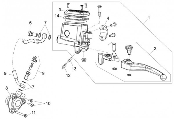 Lenker Lenker links - Aprilia Dorsoduro 750ccm 4T LC 2010- ZD4SMA00