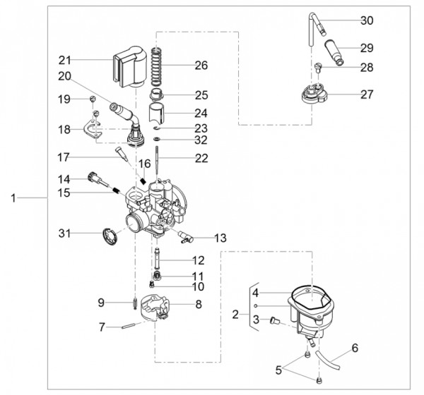 Motor Vergaserkomponenten - Aprilia SX 50ccm 2T LC 2018- ZD4KKB01