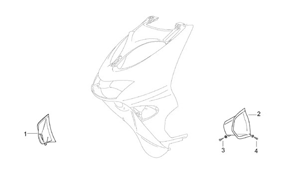 Fahrgestell Frontschild II - Aprilia SR 50ccm 2T AC 2001- ZD4LY